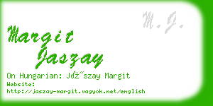 margit jaszay business card